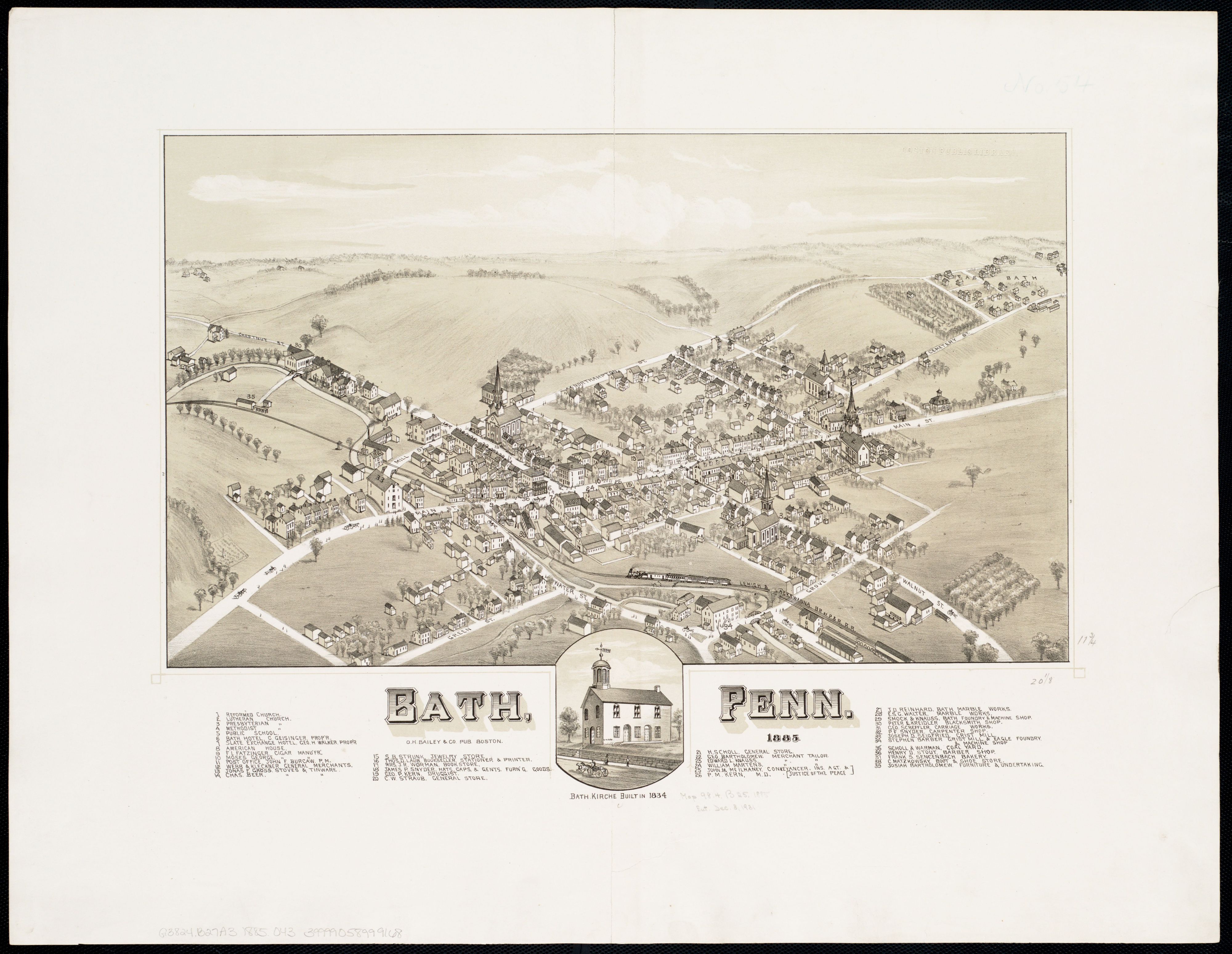 Pastmaps: Bath-pennsylvania-bailey-1885